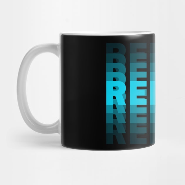 REFLEX - BLUE text with blur by Abrek Art